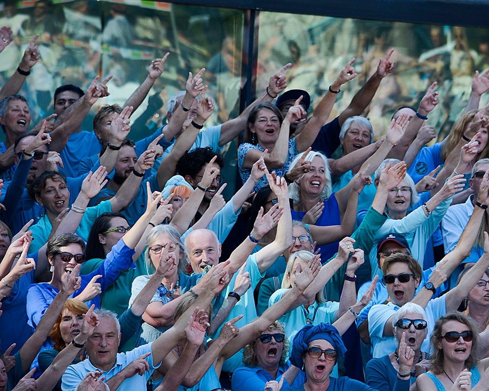 Image of choir during Sing for Water, London, September 2019