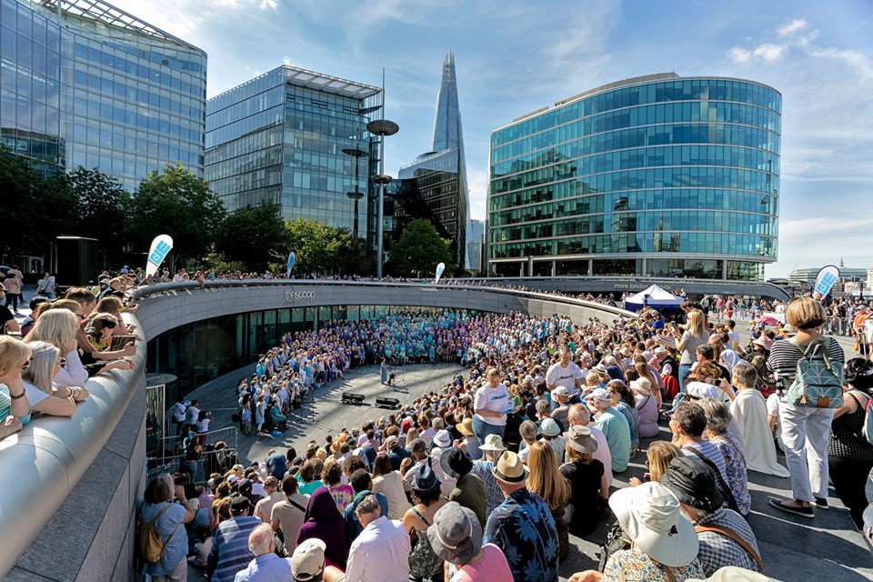 Image of choir during Sing for Water, London, September 2019