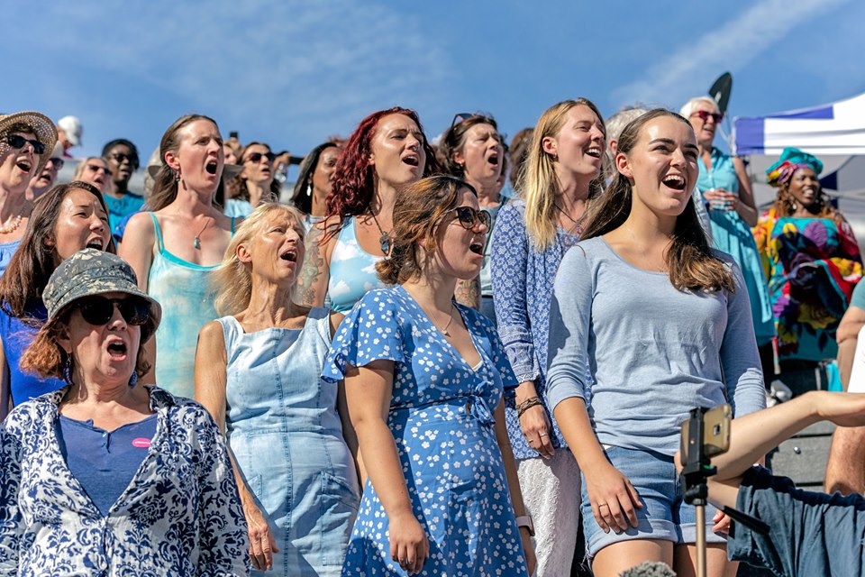 Image of choir during Sing for Water, London, September 2019